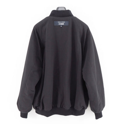 【COMME des GARCONS HOMME】<br>ウールモヘヤスムース×綿ナイロングログランリバーシブルリブブルゾン <br>HP-J020-051