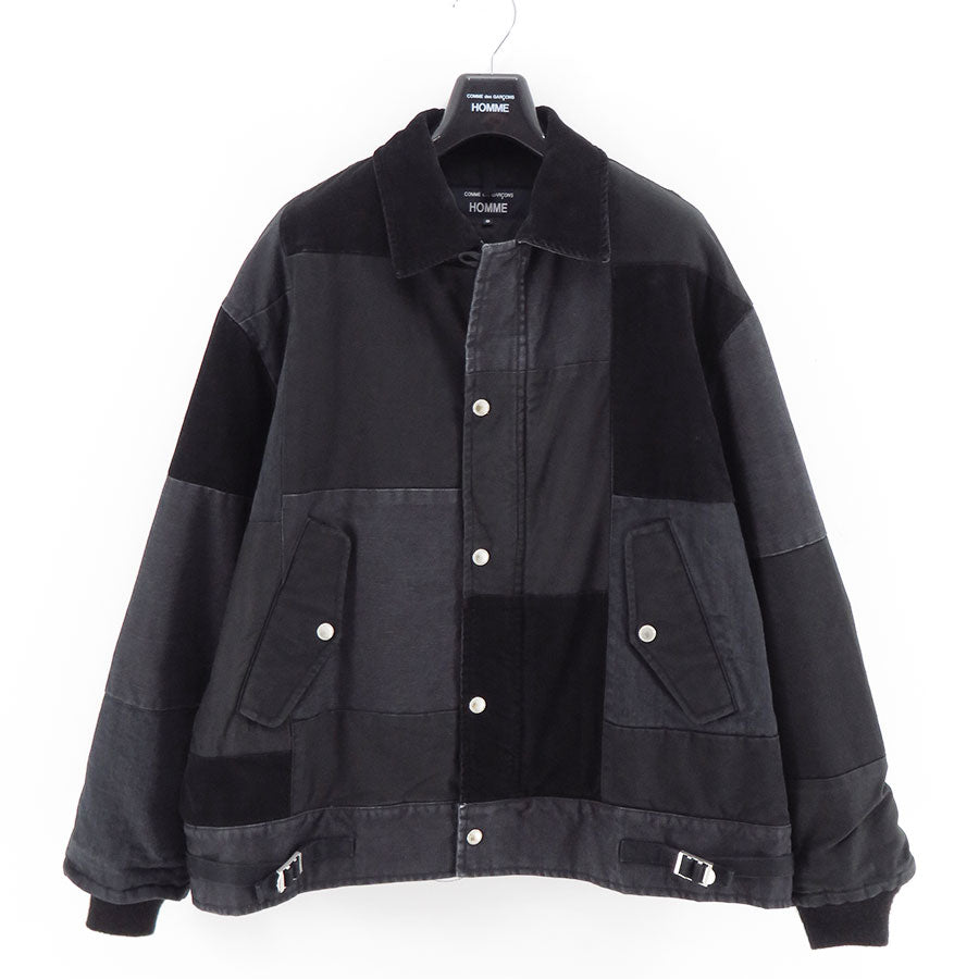 【COMME des GARCONS HOMME】<br>綿オックス×多素材MIX製品加工A-1デッキジャケット <br>HP-J021-051