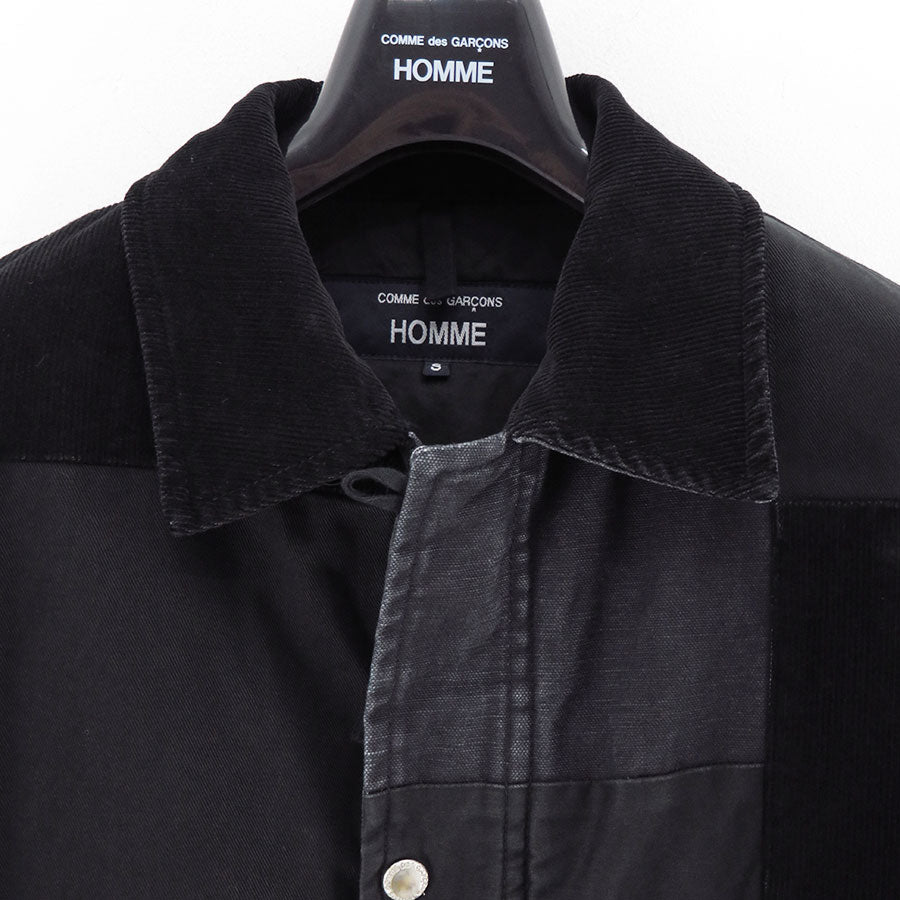 【COMME des GARCONS HOMME】<br>綿オックス×多素材MIX製品加工A-1デッキジャケット <br>HP-J021-051