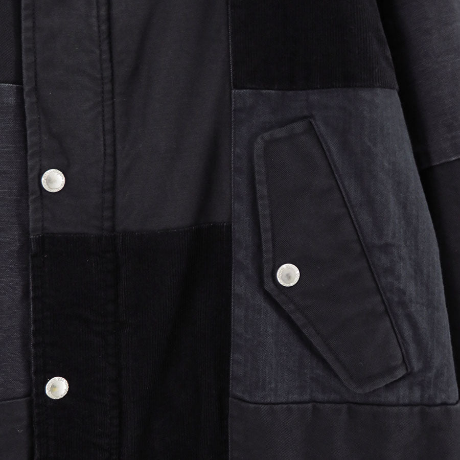 【COMME des GARCONS HOMME】<br>綿オックス×多素材MIX製品加工A-1デッキジャケット <br>HP-J021-051