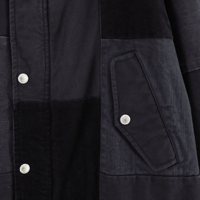【COMME des GARCONS HOMME】<br>綿オックス×多素材MIX製品加工A-1デッキジャケット <br>HP-J021-051