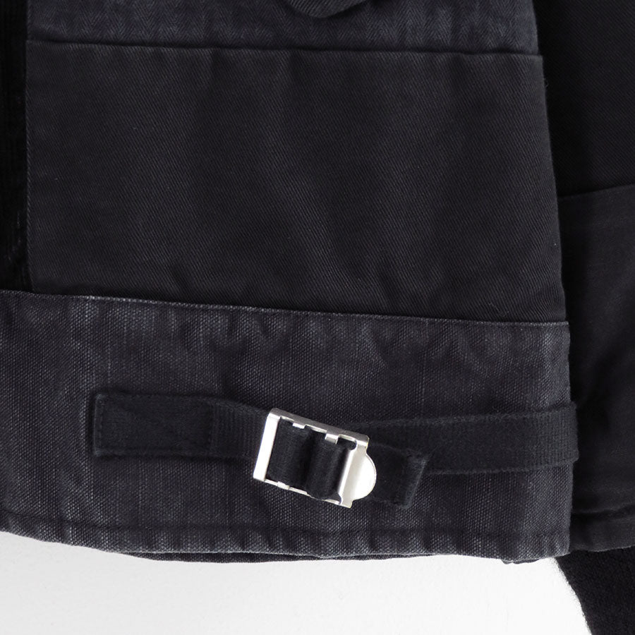 【COMME des GARCONS HOMME】<br>綿オックス×多素材MIX製品加工A-1デッキジャケット <br>HP-J021-051