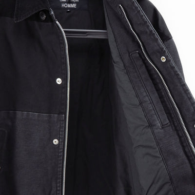 【COMME des GARCONS HOMME】<br>綿オックス×多素材MIX製品加工A-1デッキジャケット <br>HP-J021-051