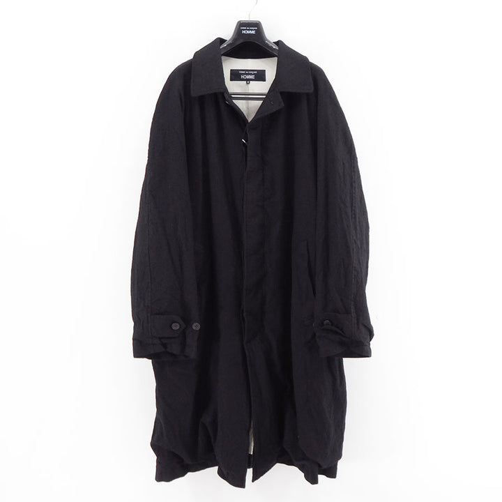 COMME des GARCONSオム　黒ウールコート　ライナー付き COMME des GARCONS HOMME/コムデギャルソンオム】ウールサージ