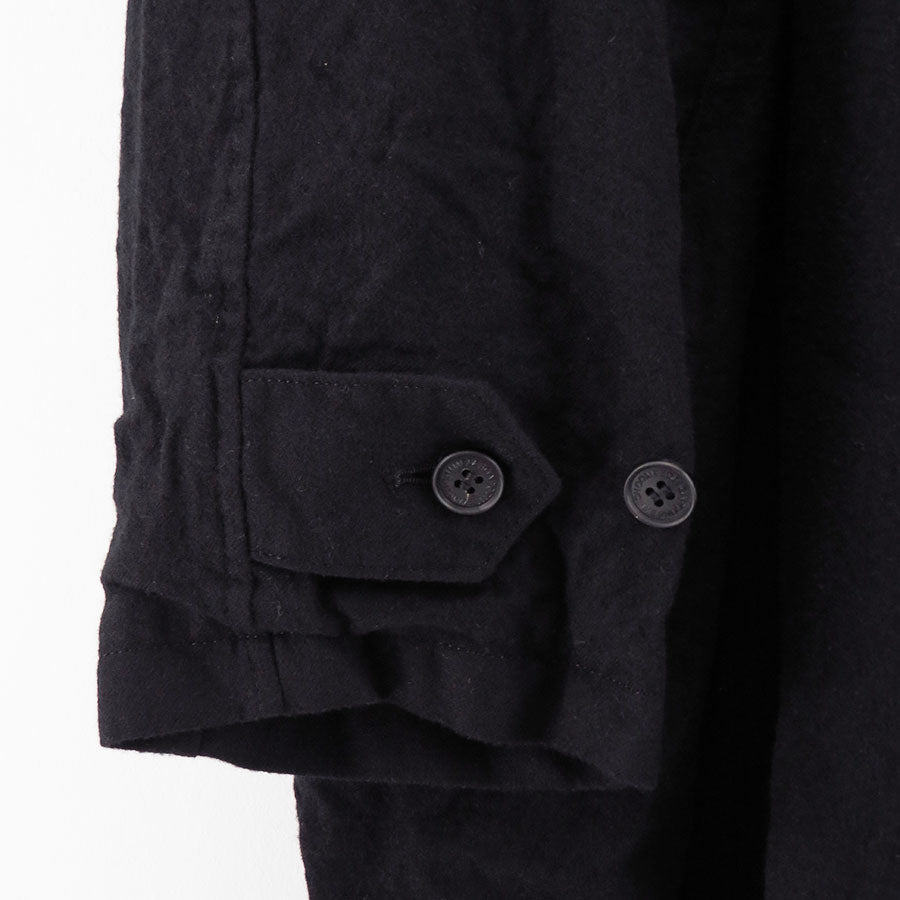 【COMME des GARCONS HOMME】<br>ウールサージ製品縮絨ステンカラーコート <br>HP-C101-051