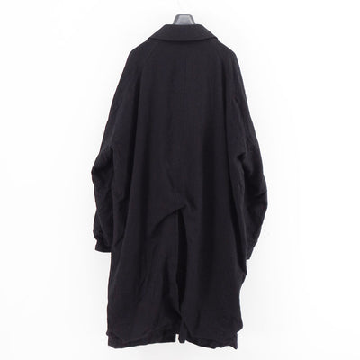 【COMME des GARCONS HOMME】<br>ウールサージ製品縮絨ステンカラーコート <br>HP-C101-051