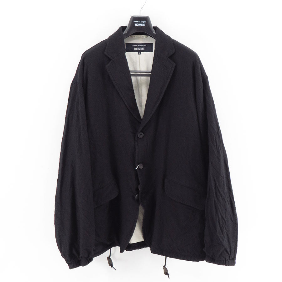 【COMME des GARCONS HOMME】<br>ウールサージ製品縮絨3Bジャケット <br>HP-J105-051