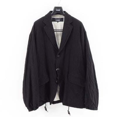 【COMME des GARCONS HOMME】<br>ウールサージ製品縮絨3Bジャケット <br>HP-J105-051