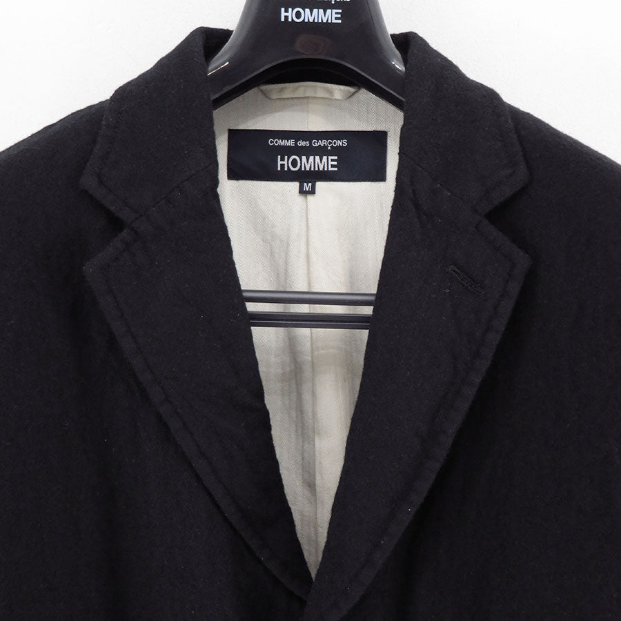 【COMME des GARCONS HOMME】<br>ウールサージ製品縮絨3Bジャケット <br>HP-J105-051