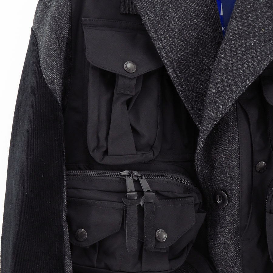【JUNYA WATANABE MAN】<br>ウールツイード×綿フランネルチェック×エステルオックス FILSON Wネームコート <br>WP-C007-051