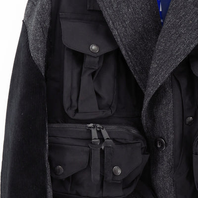 【JUNYA WATANABE MAN】<br>ウールツイード×綿フランネルチェック×エステルオックス FILSON Wネームコート <br>WP-C007-051