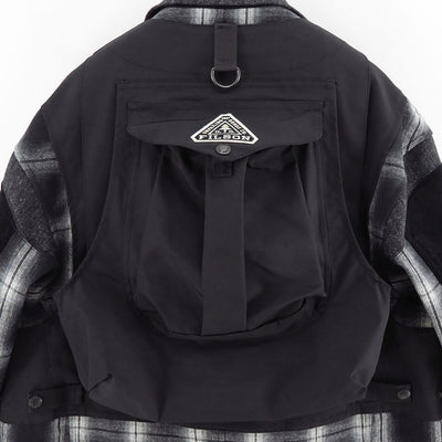 【JUNYA WATANABE MAN】<br>ウールツイード×綿フランネルチェック×エステルオックス FILSON Wネームコート <br>WP-C007-051