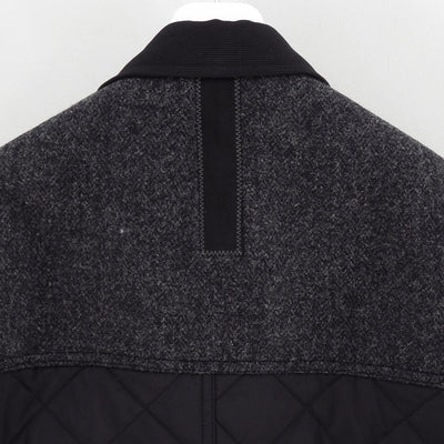 【JUNYA WATANABE MAN】<br>マッキーノウール×エステルタフタキルティング×レザー FILSON Wネームジャケット <br>WP-J003-051