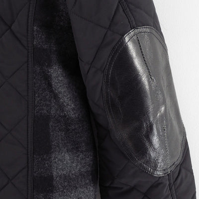 【JUNYA WATANABE MAN】<br>マッキーノウール×エステルタフタキルティング×レザー FILSON Wネームジャケット <br>WP-J003-051