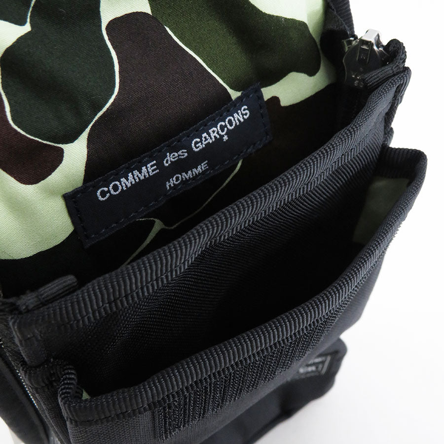 【COMME des GARCONS HOMME】<br>コーデュラナイロン PORTER ショルダーバッグ <br>HN-K201-051