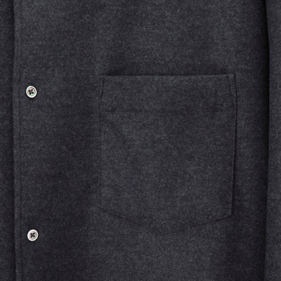 【Graphpaper/グラフペーパー】<br>Wool Smooth Flannel Oversized Regular Collar Shirt <br>GU253-50221B