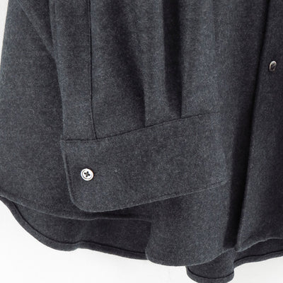 【Graphpaper/グラフペーパー】<br>Wool Smooth Flannel Oversized Regular Collar Shirt <br>GU253-50221B