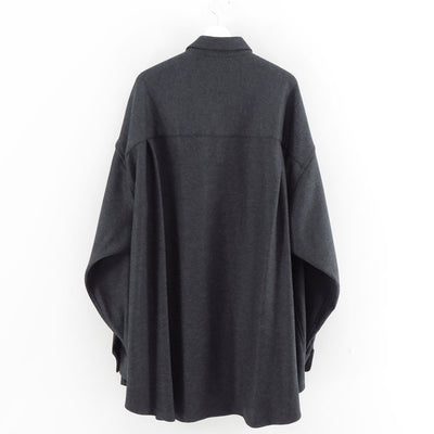 【Graphpaper/グラフペーパー】<br>Wool Smooth Flannel Oversized Regular Collar Shirt <br>GU253-50221B