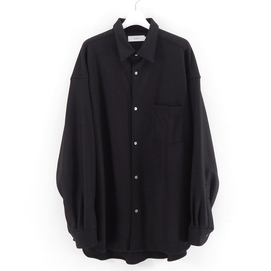 【Graphpaper/グラフペーパー】<br>Wool Smooth Flannel Oversized Regular Collar Shirt <br>GU253-50221B