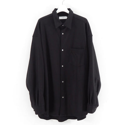 【Graphpaper/グラフペーパー】<br>Wool Smooth Flannel Oversized Regular Collar Shirt <br>GU253-50221B