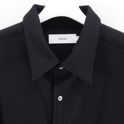 【Graphpaper/グラフペーパー】<br>Wool Smooth Flannel Oversized Regular Collar Shirt <br>GU253-50221B