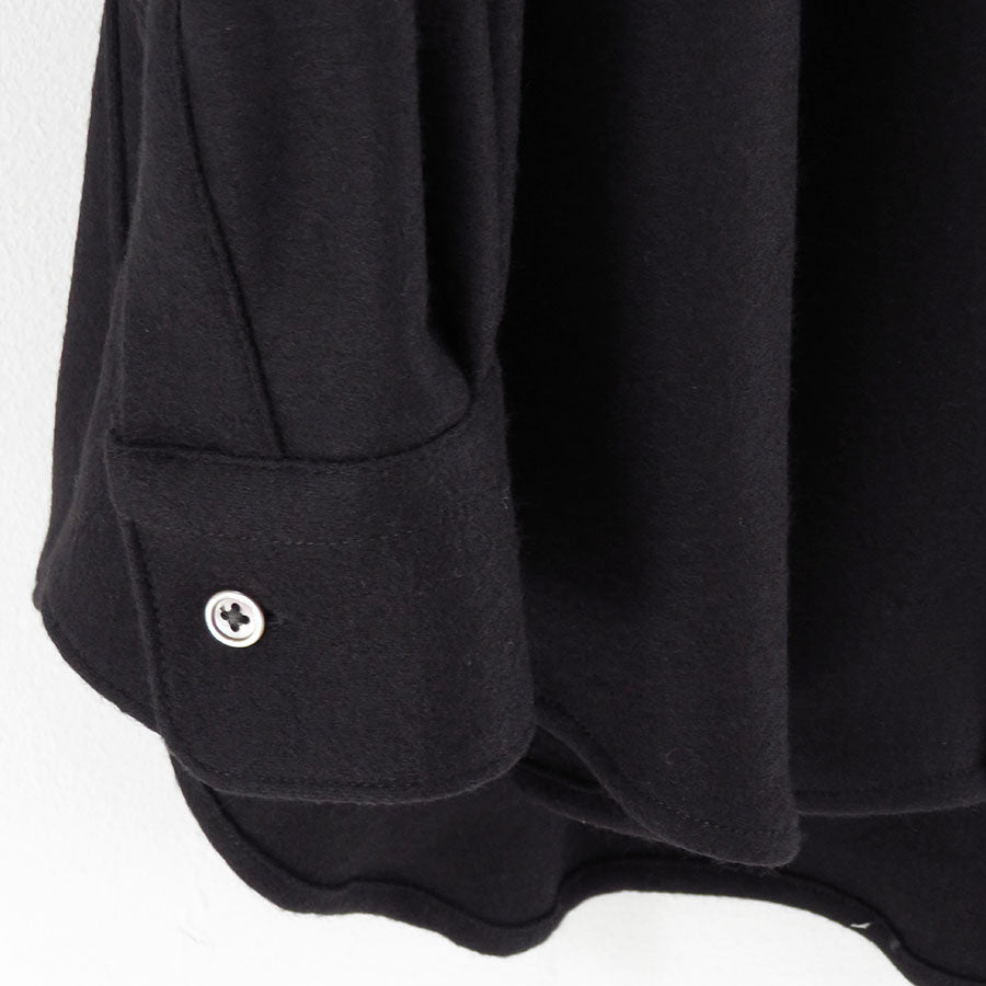 【Graphpaper/グラフペーパー】<br>Wool Smooth Flannel Oversized Regular Collar Shirt <br>GU253-50221B