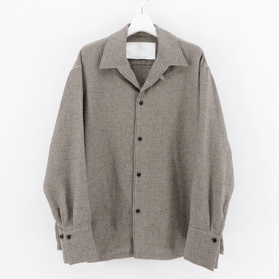 【nonnotte/ノノット】<br>Seamless Collar Oversized Shirt <br>N-24A-022