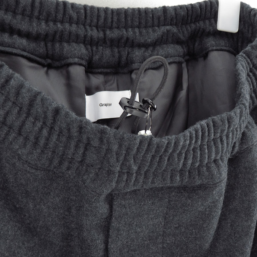 【Graphpaper/グラフペーパー】<br>Wool Smooth Flannel Easy Wide Pants <br>GU253-40223B