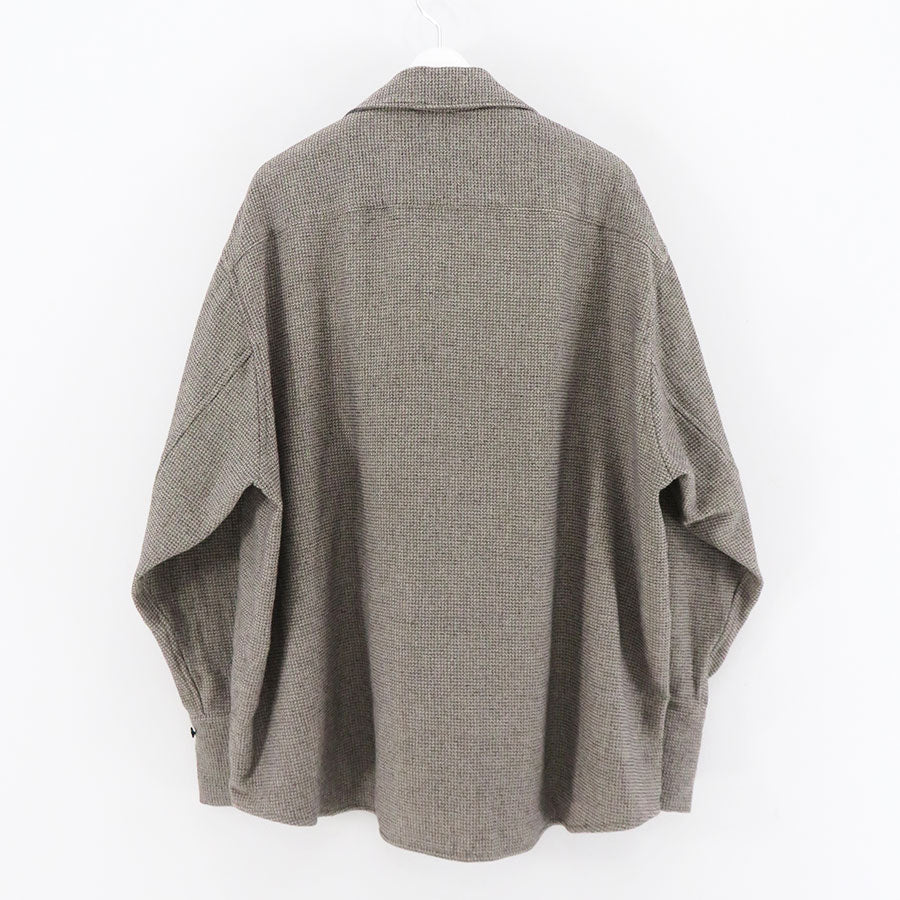 【nonnotte/ノノット】<br>Seamless Collar Oversized Shirt <br>N-24A-022