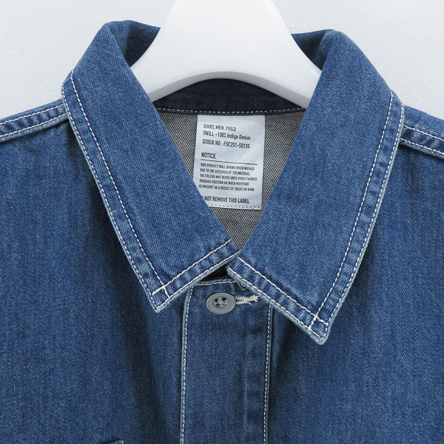 poter classic INDIGO DENIMPULLOVER SHIRT