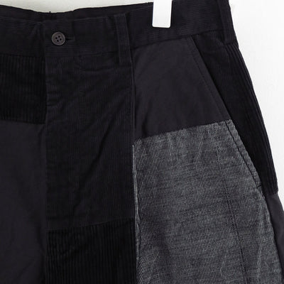 【COMME des GARCONS HOMME】<br>綿コーデュロイ×多素材MIX製品染パンツ <br>HP-P027-051