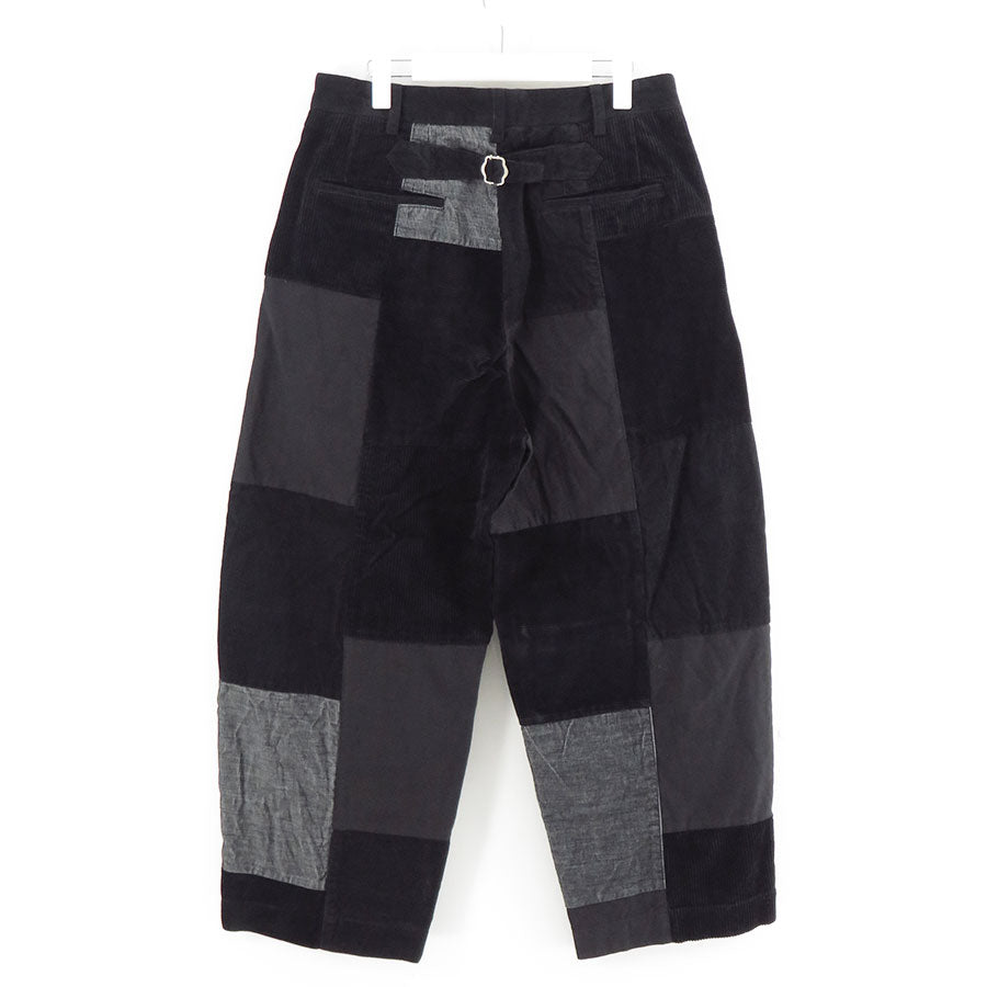 【COMME des GARCONS HOMME】<br>綿コーデュロイ×多素材MIX製品染パンツ <br>HP-P027-051