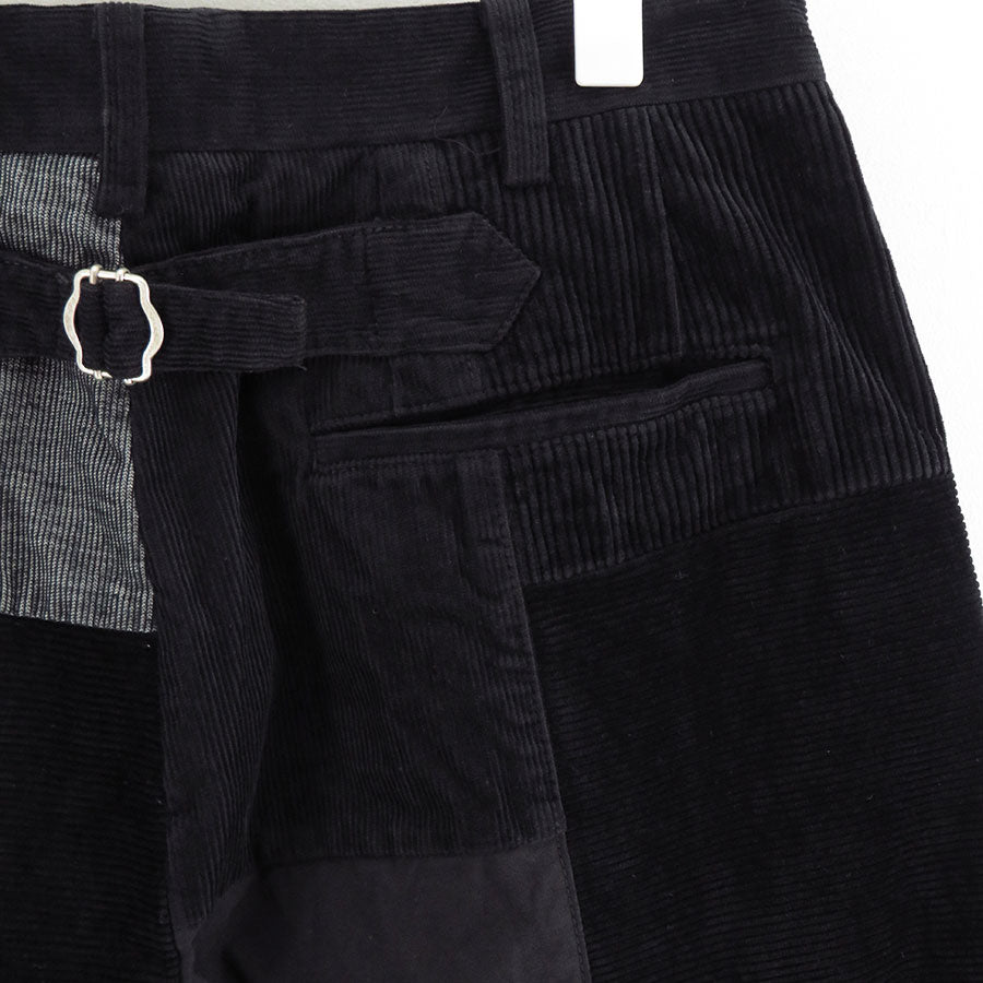 【COMME des GARCONS HOMME】<br>綿コーデュロイ×多素材MIX製品染パンツ <br>HP-P027-051