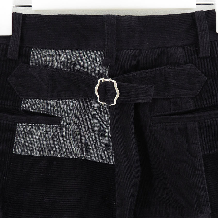 【COMME des GARCONS HOMME】<br>綿コーデュロイ×多素材MIX製品染パンツ <br>HP-P027-051