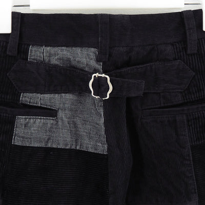 【COMME des GARCONS HOMME】<br>綿コーデュロイ×多素材MIX製品染パンツ <br>HP-P027-051