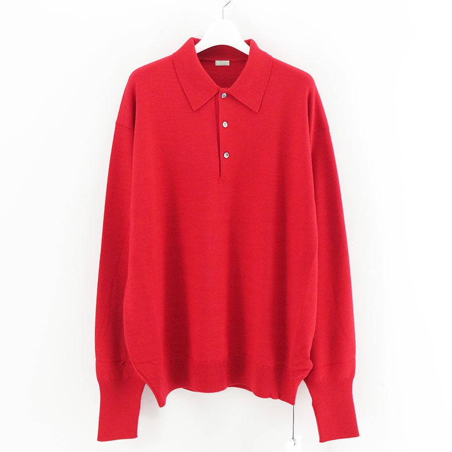 A.PRESSE/アプレッセ】Wool Knit L/S Polo Shirts 26AAP-03-04の通販