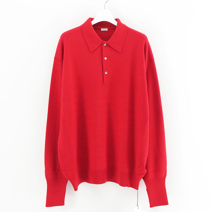 A.PRESSE/アプレッセ】Wool Knit L/S Polo Shirts 26AAP-03-04の通販