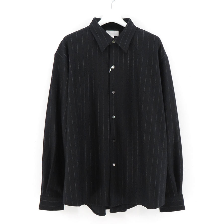 【KANEMASA PHIL./カネマサフィル】<br>36G Ideal Wool Stripe Shirt <br>KM24A-048