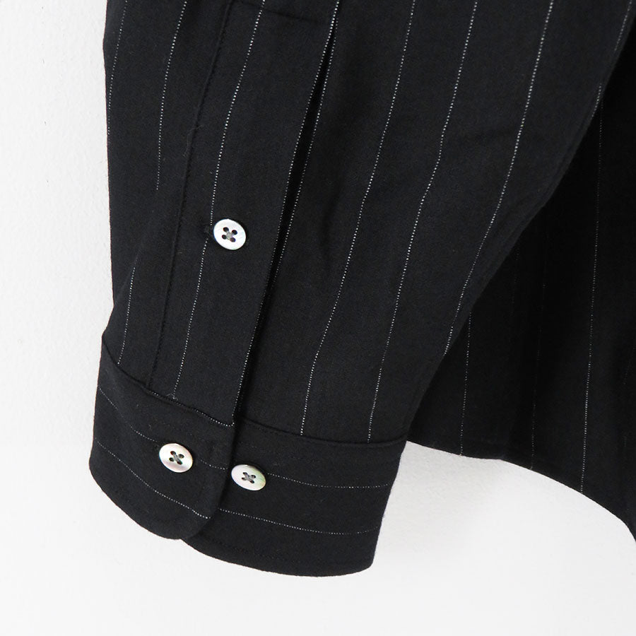 【KANEMASA PHIL./カネマサフィル】<br>36G Ideal Wool Stripe Shirt <br>KM24A-048