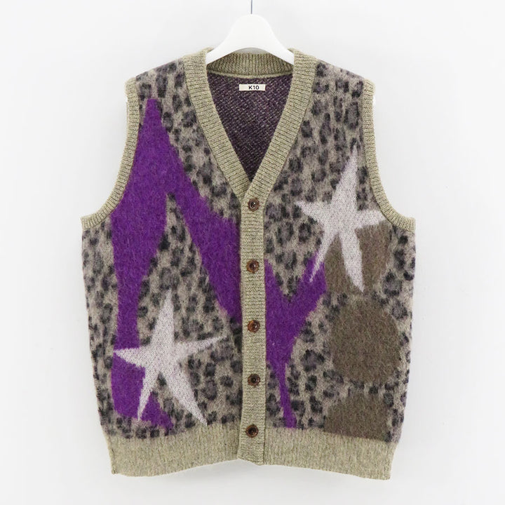 トップス KHOKI 24SS LEOPARD MOHAIR VEST KHOKI 24SS LEOPARD MOHAIR VEST