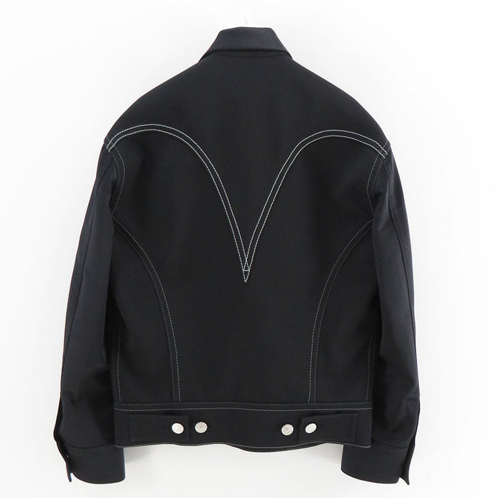 junya watanabe man PENDELTON Wネームジャケット JUNYA WATANABE MAN/ジュンヤワタナベマン】ウールサージ×キュプラ