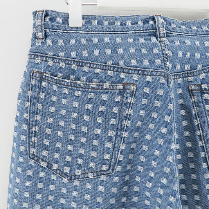 REVERBERATE grid denim buggy blue size3