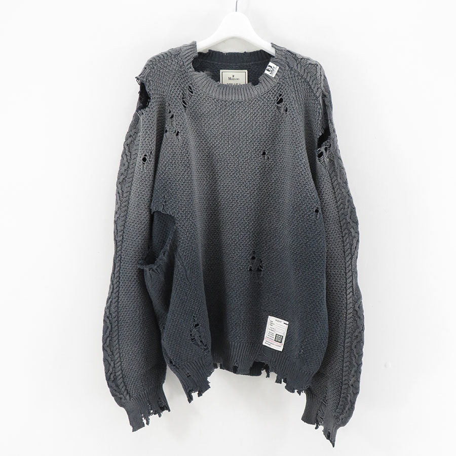 【Maison MIHARA YASUHIRO】<br>SUN FADED KNIT PULLOVER <br>J13SW702