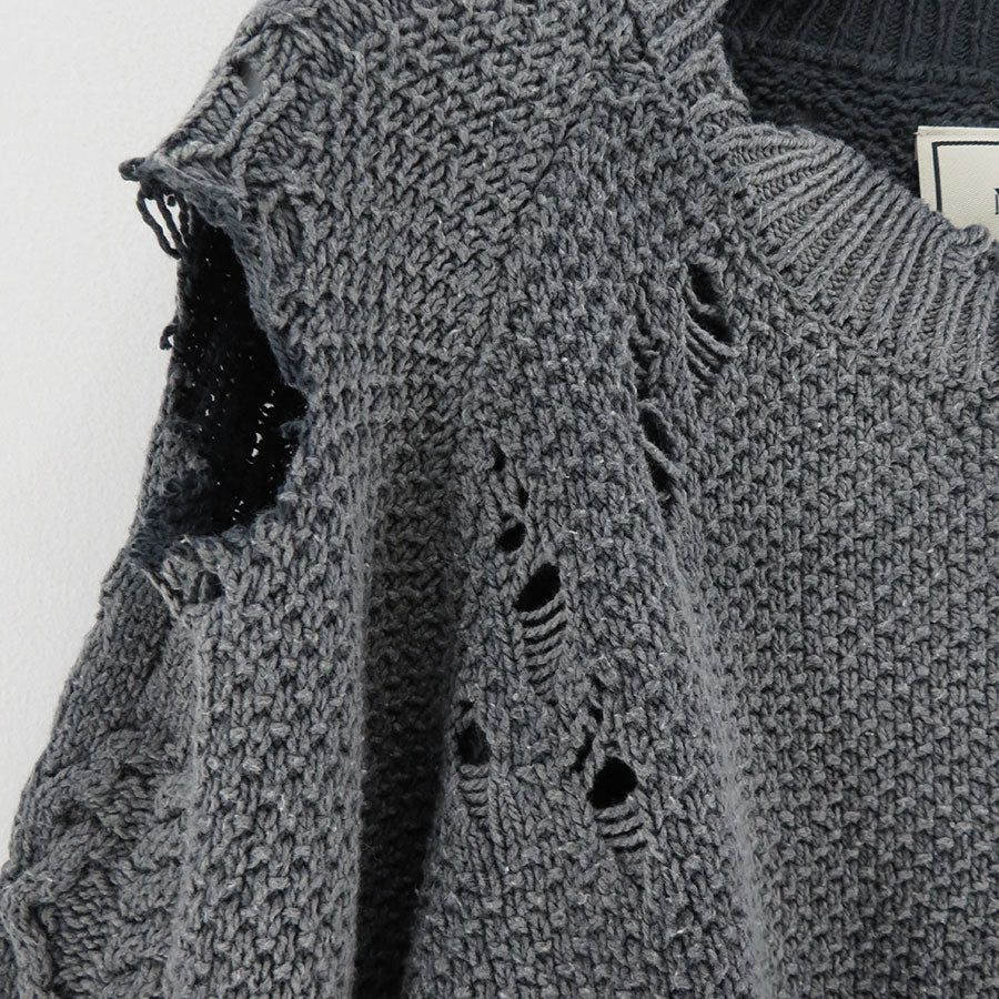 【Maison MIHARA YASUHIRO】<br>SUN FADED KNIT PULLOVER <br>J13SW702