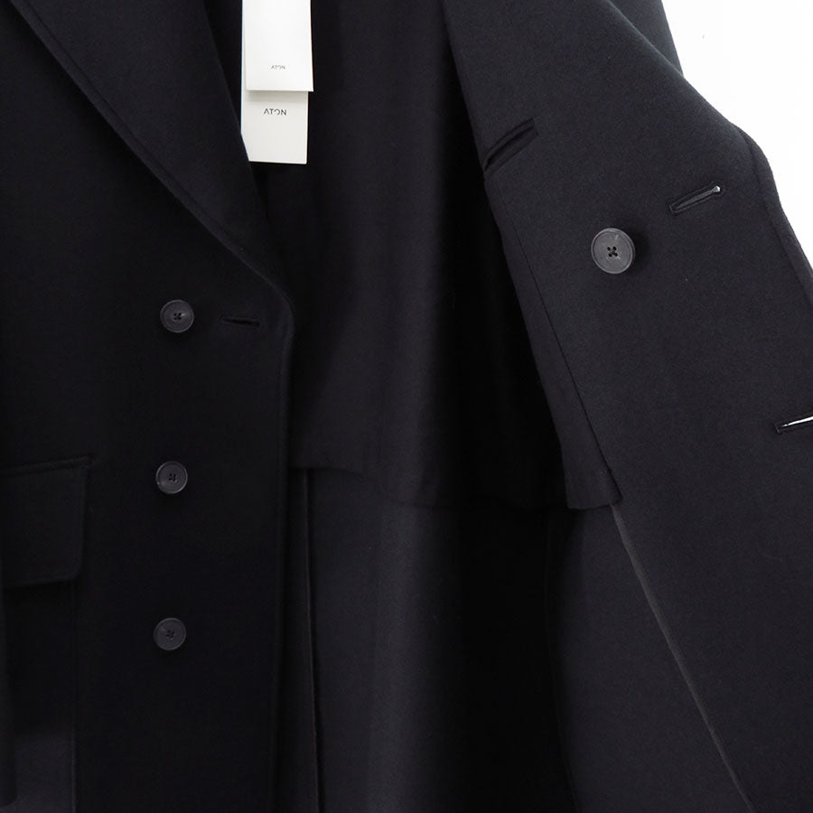 【ATON/エイトン】<br>SUPER 160S DOUBLE SAXONY SEMI DOUBLE COAT <br>SCAGGW0912