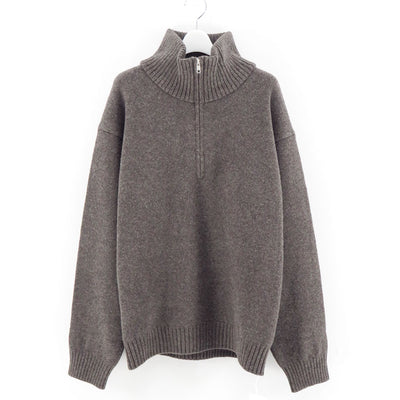 【ATON/エイトン】<br>LAMBS WOOL HALF SIP SWEATER <br>KRAGGW0403
