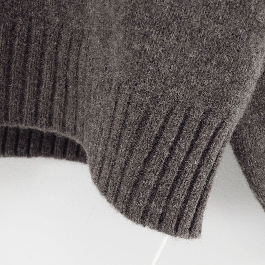 【ATON/エイトン】<br>LAMBS WOOL HALF SIP SWEATER <br>KRAGGW0403