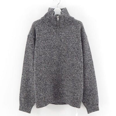 【ATON/エイトン】<br>LAMBS WOOL HALF SIP SWEATER <br>KRAGGW0403