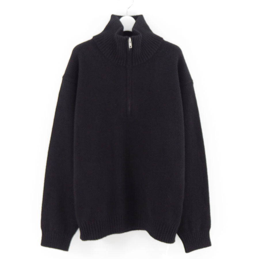 【ATON/エイトン】<br>LAMBS WOOL HALF SIP SWEATER <br>KRAGGW0403