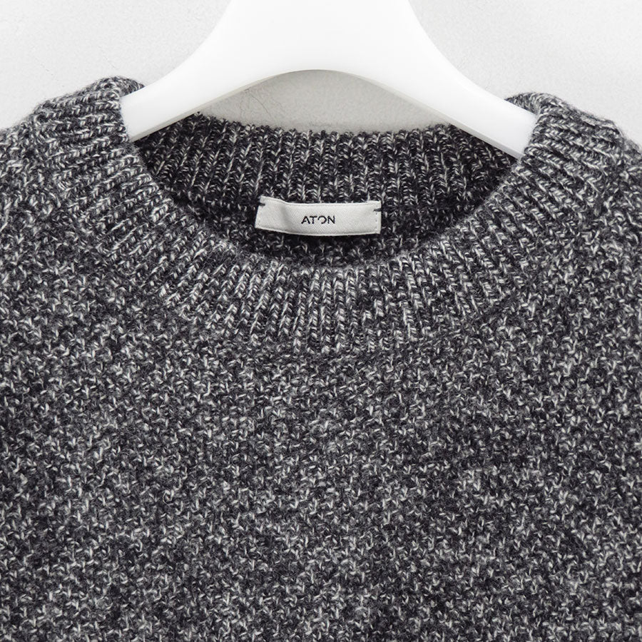 【ATON/エイトン】<br>LAMBS WOOL CREWNECK SWEATER <br>KRAGGW0402